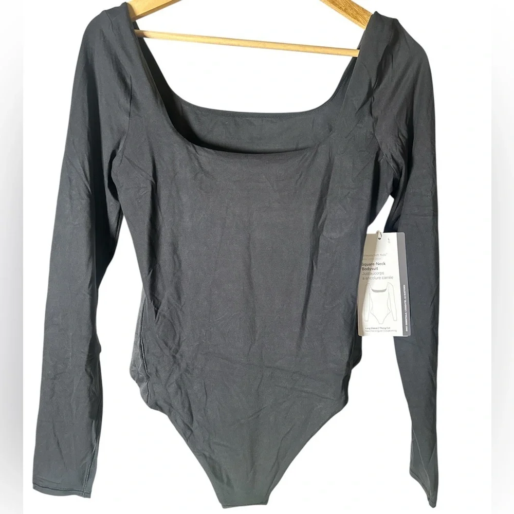 NWT Lululemon Wundermost Square-Neck Long Sleeve Bodysuit – Size Large – Black
